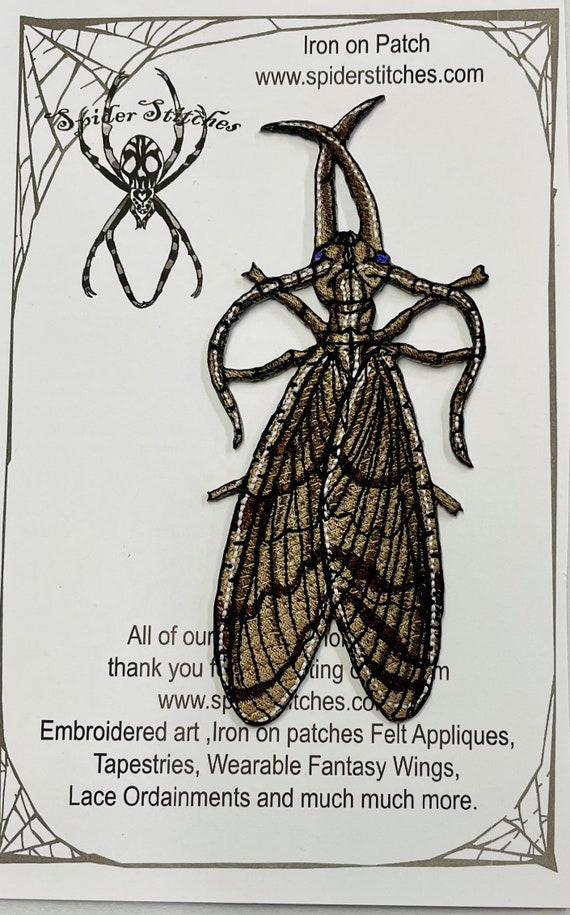 Eastern Dobsonfly Insect Bug Iron on Patch Hellgrammite Corydalus