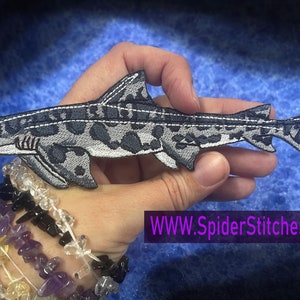 Cute Leopard Shark Iron on Patch animal  triakis semifasciata