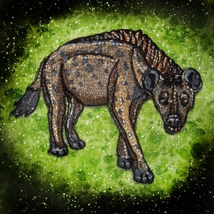 Spotted Hyena Crocuta crocuta Iron on Patch