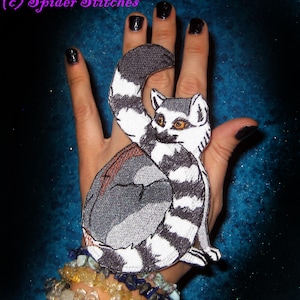 Ring-tailed Ring tail Lemur Iron on Patch