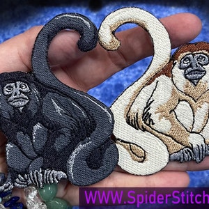 Howler Monkey couple Male and female  Iron on patch ape patches