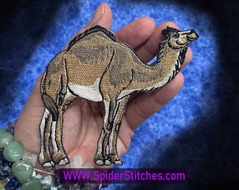 Regal Dromedary Camel  Iron on Patch patches Arabian one humped camel Camelus dromedarius