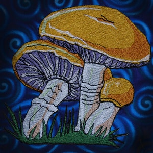 Lovely Boletus edulis Mushroom penny bun porcino cep Iron on Patch image 1