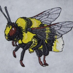 Epic Bumble Bee Bombus polaris Steam Punk Iron on Patch image 2