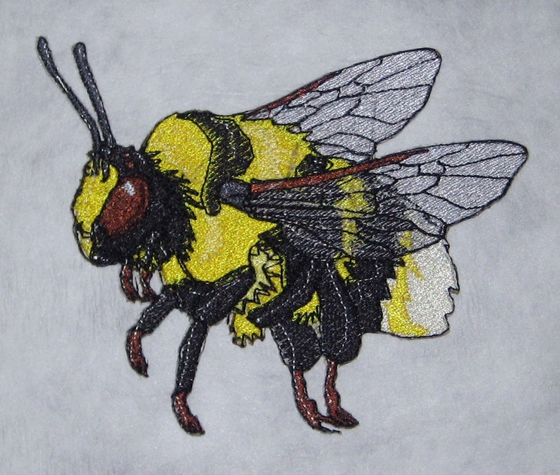 Epic Bumble Bee Bombus polaris Steam Punk Iron on Patch image 2