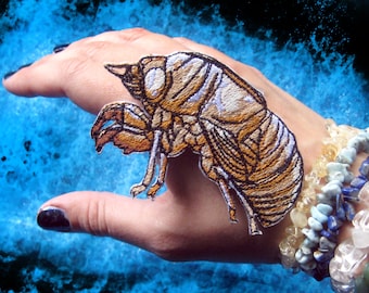 Fantastico ferro da insetto Cicada Shell sulla toppa