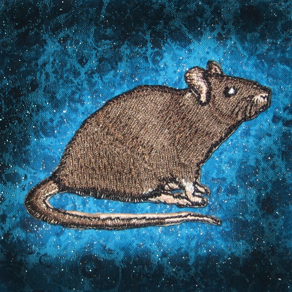 Agouti Rat Steam Punk  Iron on Patch