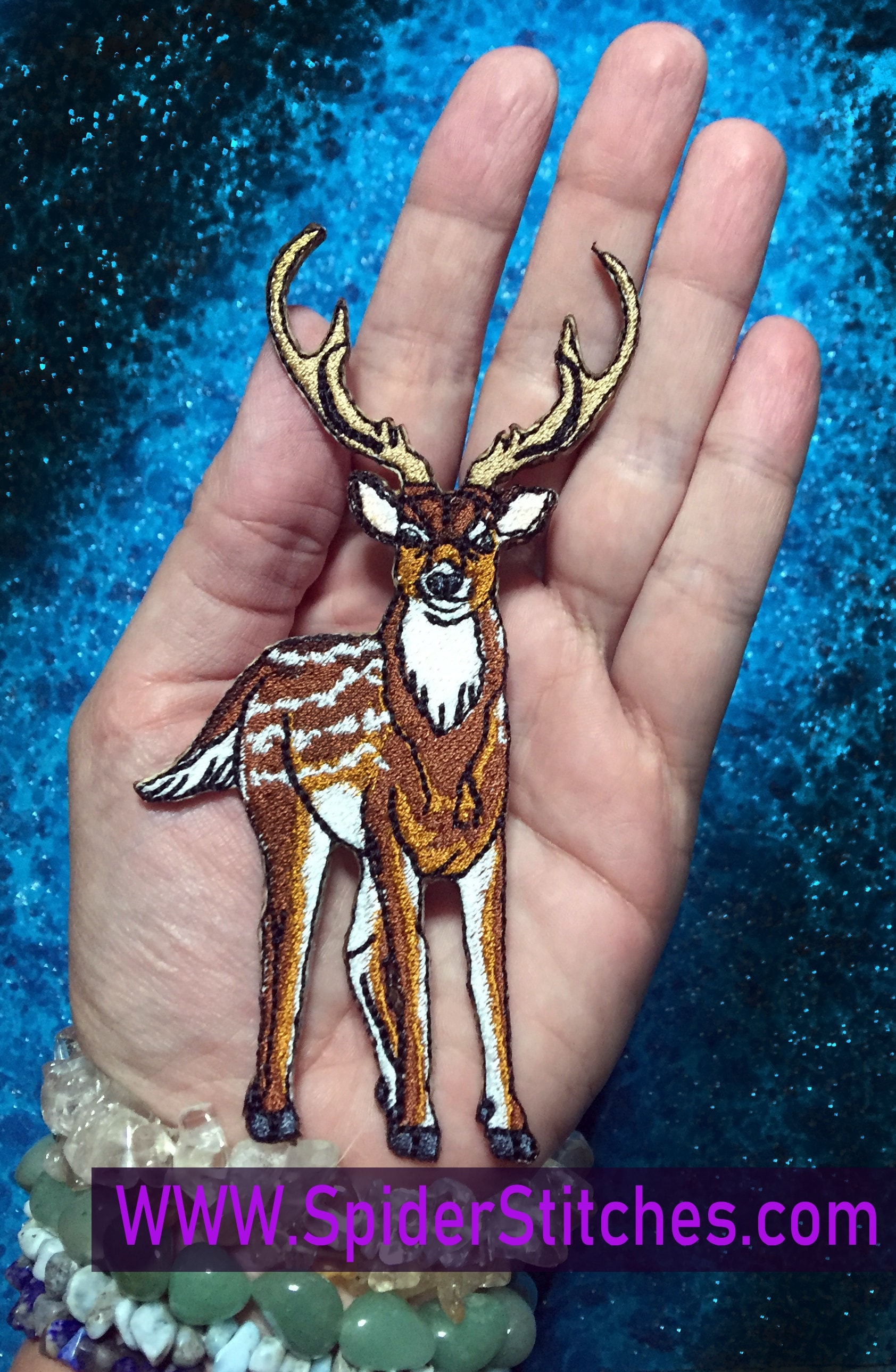 Axis Deer Chital Spotted Deer Buck Deer Stag Iron on Patch Etsy