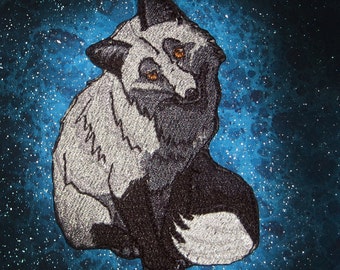 Silver Fox Embroidered Iron-on Patch - Etsy