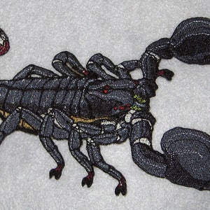 HUGE Emperor Scorpion Pandinus imperator Iron on Patch image 5