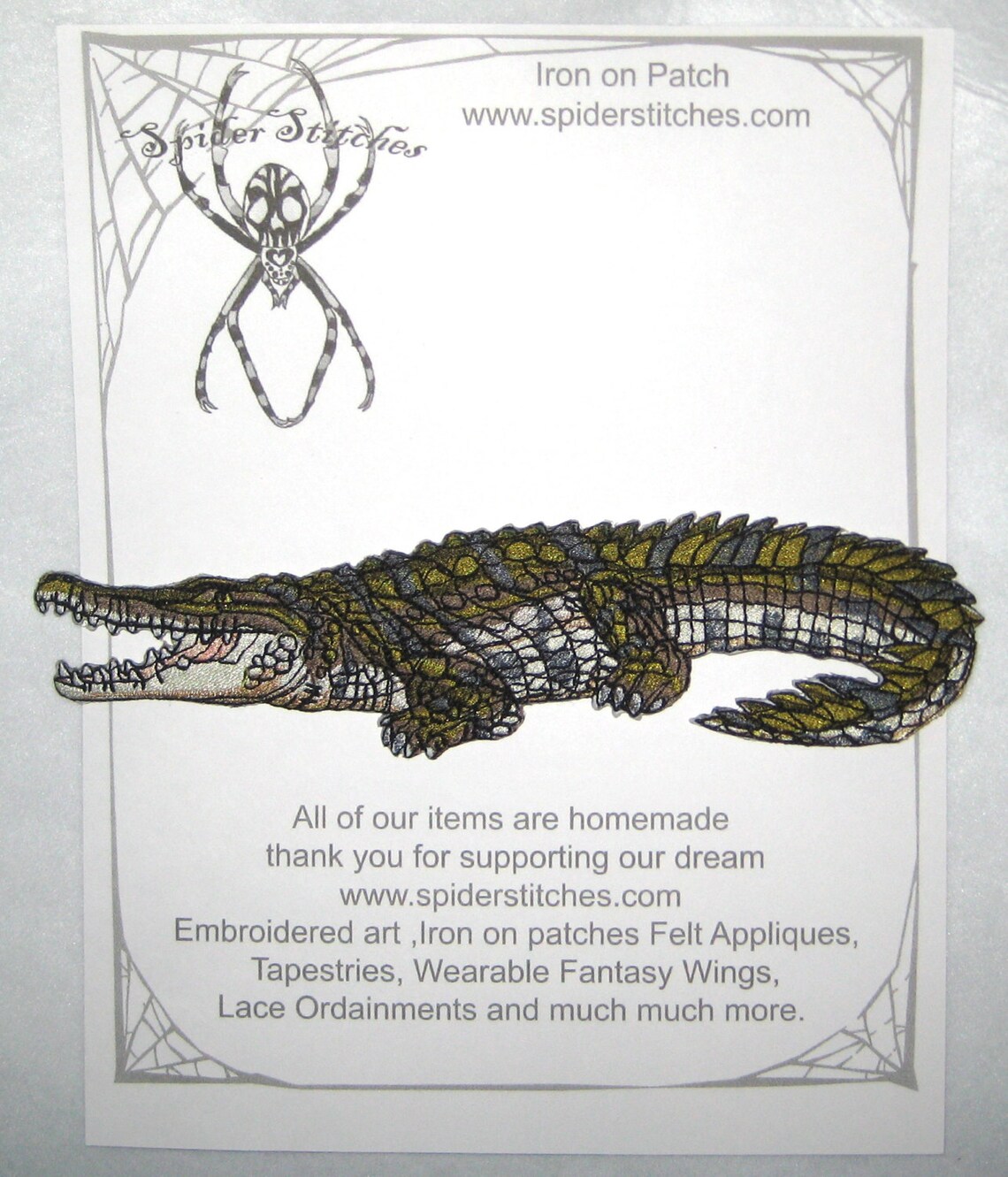 Awesome Nile Crocodile Patch Crocodylus Niloticus Iron on Patch ...