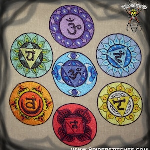 7 Chakras Iron On Patches Patch Set