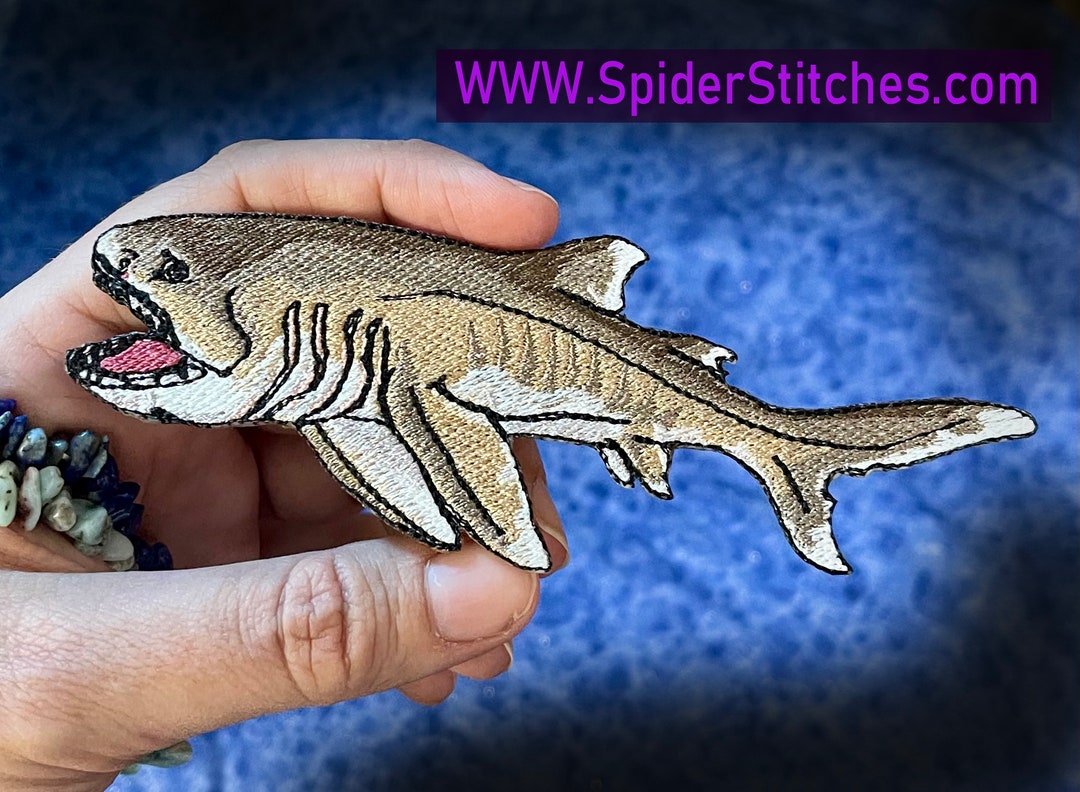 Megamouth Shark Iron on Patch Small Deep Sea Planktivorous Etsy
