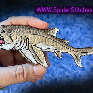 Megamouth shark Iron on Patch Small deep sea planktivorous  sharks