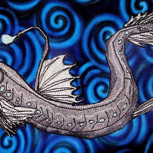 Glowing Deep Sea Viper Fish Chauliodus sloani Iron on Patch