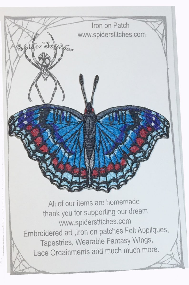 The Gaudy Commodore Butterfly Insect Iron on Patch Precis Octavia Life ...