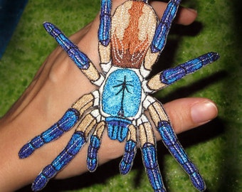 Monocentropus balfouri Socotra Island Blue Baboon Tarantula Spider Iron on Patch Applique