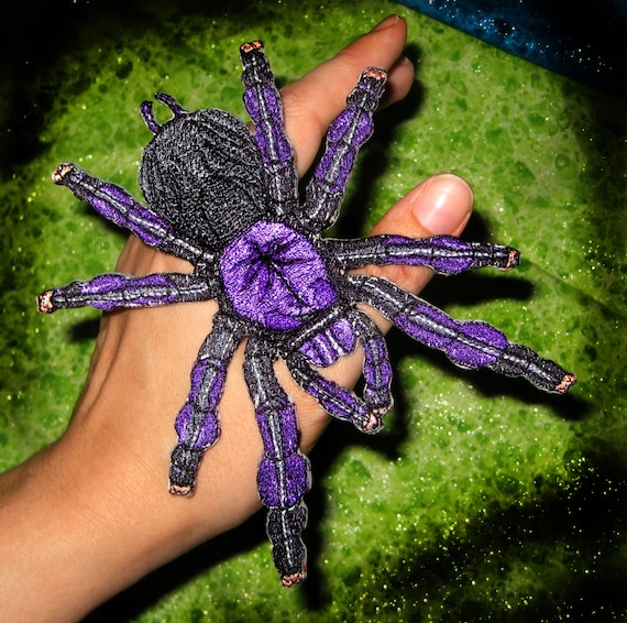 Avicularia Purpurea Tarantula Purple Pinktoe Spider Iron on Patch Applique  