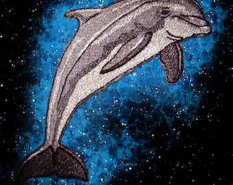 Bottlenose Dolphin Iron on patch