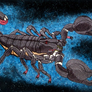 HUGE Emperor Scorpion Pandinus imperator Iron on Patch