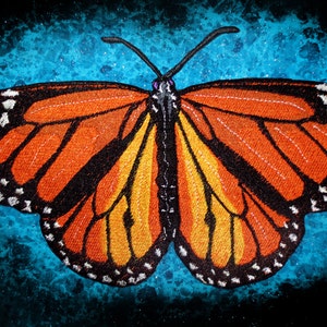 Huge Jacket Back Monarch Butterfly Danaus plexippus Iron on Patch