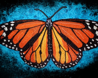 Butterfly Monarch Embroidered Iron On Patch - Beyond Vision Mall