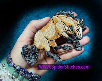 Bucking Bronco Horse  Iron on Patch Sew on Mustang PICK YOUR COLOR  western rodeo