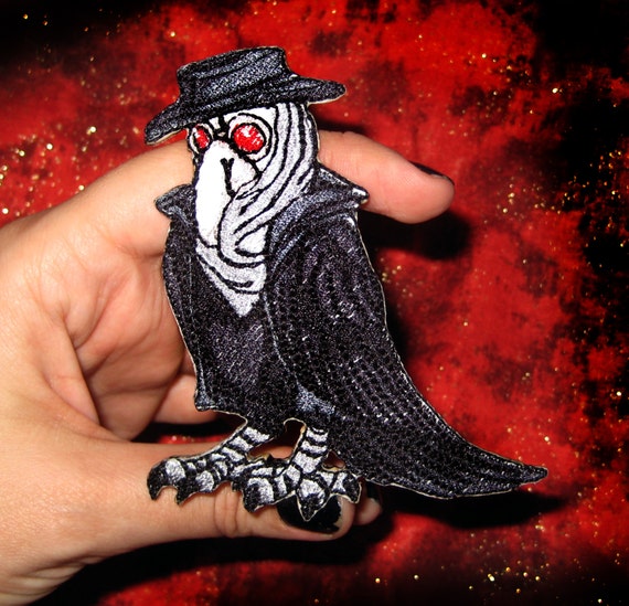 Etsy: Plague Dr Doctor  Raven Crow Black Bird Steam Punk Iron ON Patch plague survivor