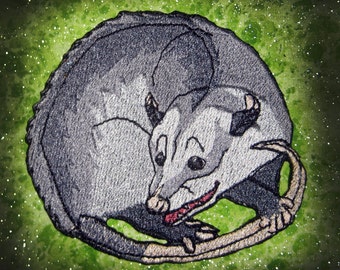 Awesome Virginia opossum Didelphis virginiana Iron on Patch