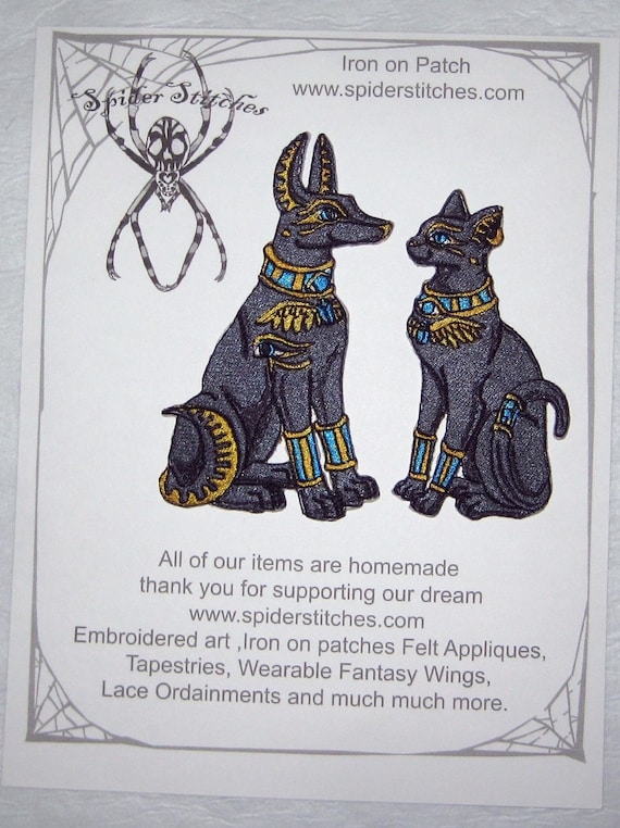 アヌビスとバステトのアイロン接着パッチ - Etsy 日本
