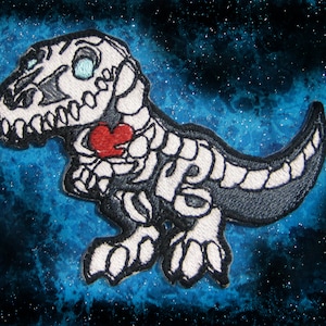 Rocken Tyrannosaurus rex T rex  Dinosaur Skeleton Iron on Patch
