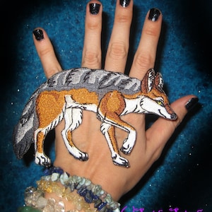 Cape Black Backed Jackal Iron on Patch Canis mesomelas