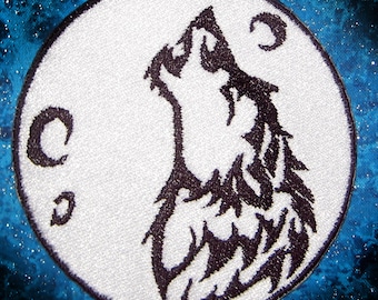 Howling Wolf Moon Patch  Iron on Patch