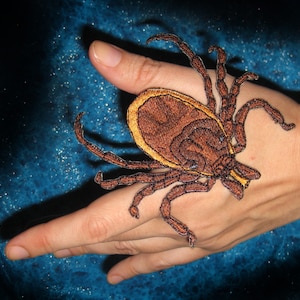 Blacklegged Deer Tick Ixodes pacificus Iron on Patch Applique