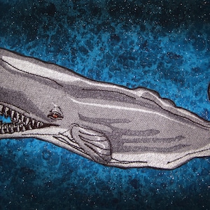 Sperm Whale hyseter macrocephalus cachalot Hierro en parche listo para enviar