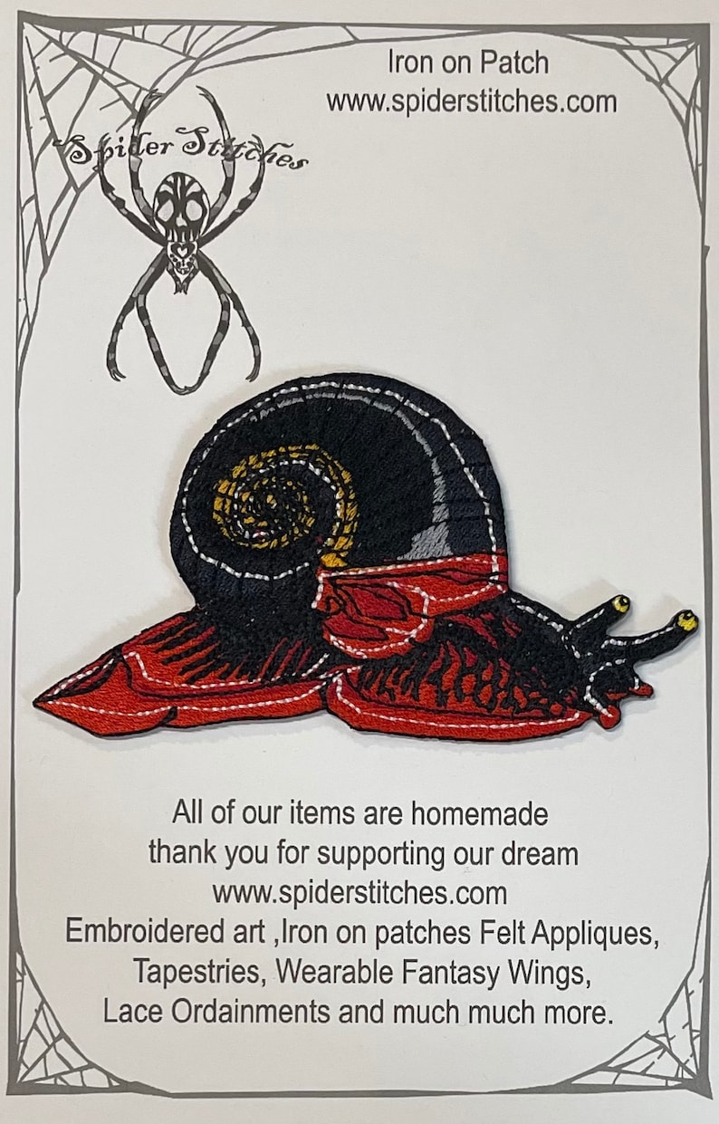 Vampire Snail Epic Malaysian Fire Snail Vampire Snail Iron on Patch Platymma Tweediei ...
