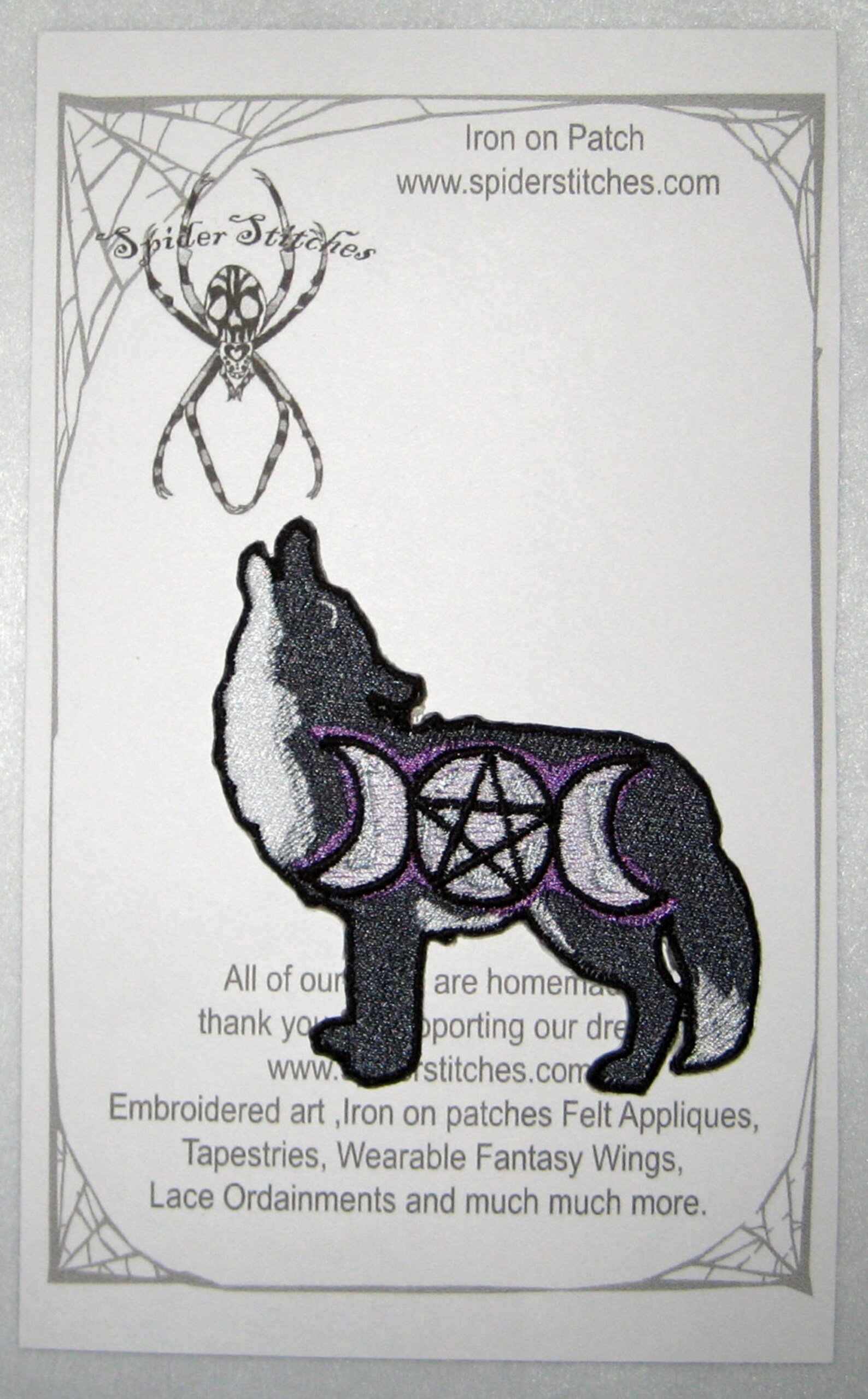 Triple Goddess Moon Phase Wolf Patch Iron on Patch or Sew On - Etsy