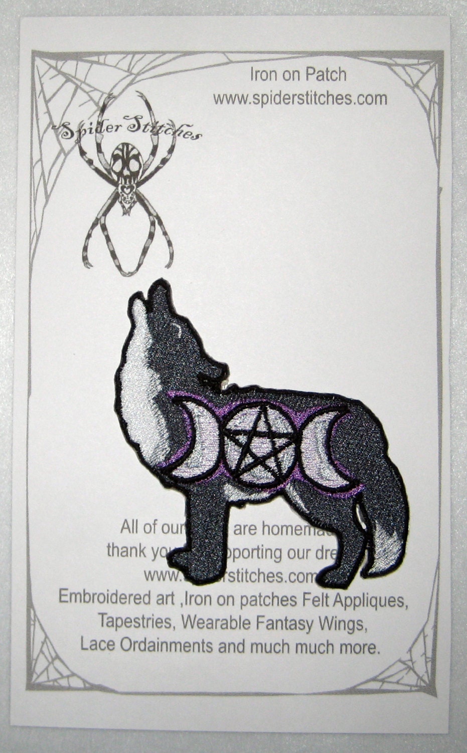 Triple Goddess Moon Phase Wolf Patch Iron on Patch or Sew On - Etsy