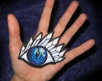 Open Crystal 3rd Eye Iron On Patch