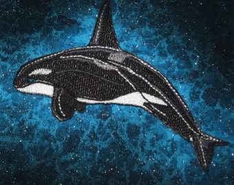Simpatico ferro balena Orca su patch
