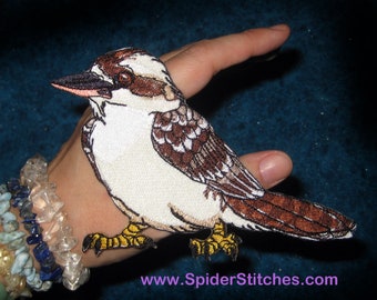 Kookaburra Bird Iron on Patch Australia Wiradjuri guuguubarra