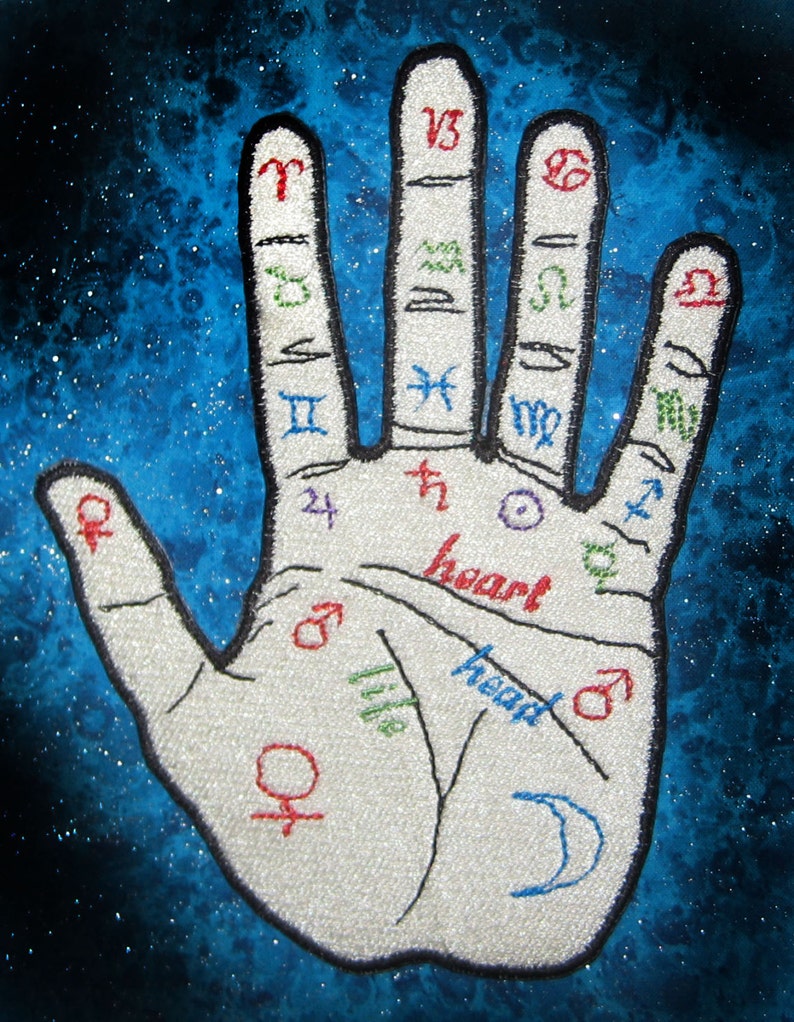 Palmistry Palm Reading Fortune Telling Iron On Patch