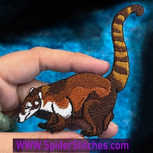 White Nosed Coati Coatimundi Iron on patch patches Caribbean  Costa Rica  animal