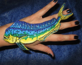 Mahi-Mahi Common Dolphinfish Coryphaena hippurus Dorado fish Iron on Patch