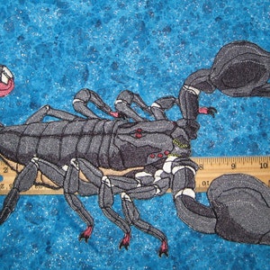HUGE Emperor Scorpion Pandinus imperator Iron on Patch image 2