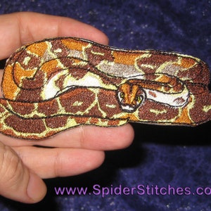 Small Red-tailed Boa constrictor Snake Serpent Pet Iron on Patch