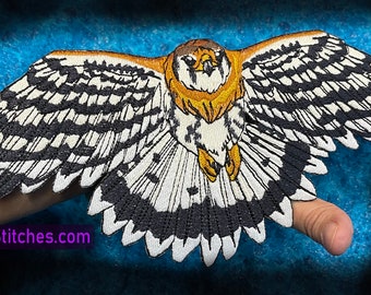 American Kestrel Sparrow hawk falcon  Bird Iron on Patch Falco sparverius large patch