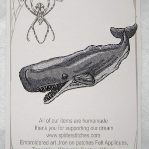 Sperm Whale hyseter macrocephalus cachalot Iron on Patch