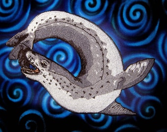 Epic Leopard Seal Hydrurga leptonyx Iron On Patch seals sea lion sea leopard