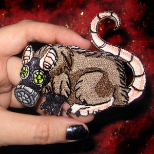 Plague Rat  Gas Mask Steam Punk Iron ON Patch plague survivor